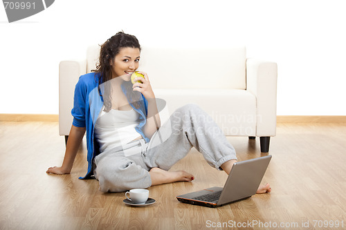 Image of Girl using a laptop