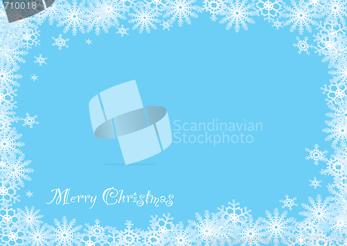 Image of snowflake christmas blue