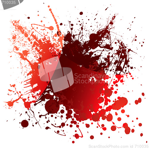 Image of blood red reflection