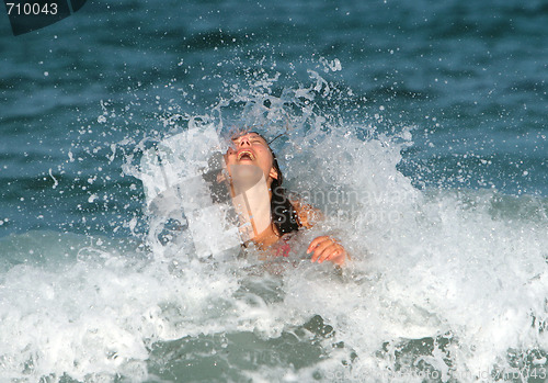 Image of Joy in the ocean waves