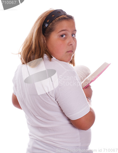 Image of Girl Reading Private Diary