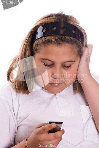 Image of Girl Listening To Music