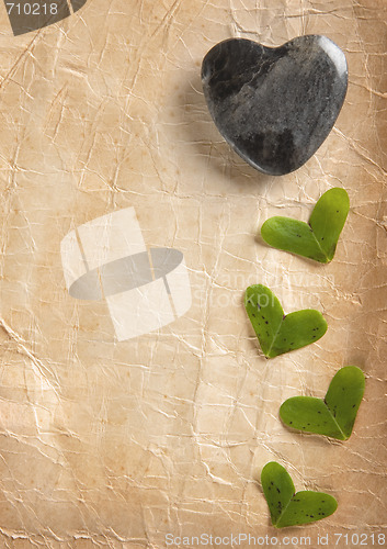 Image of Hearts on Old Paper