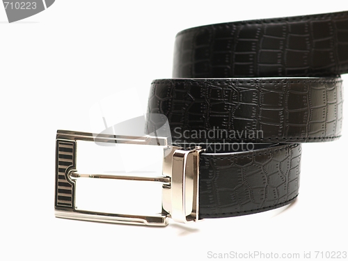 Image of Black leather belt