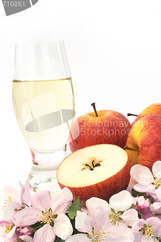 Image of Cider and apple - still-life
