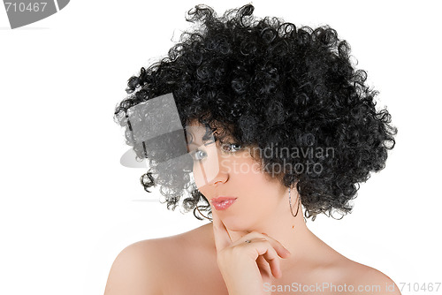 Image of frizzy woman