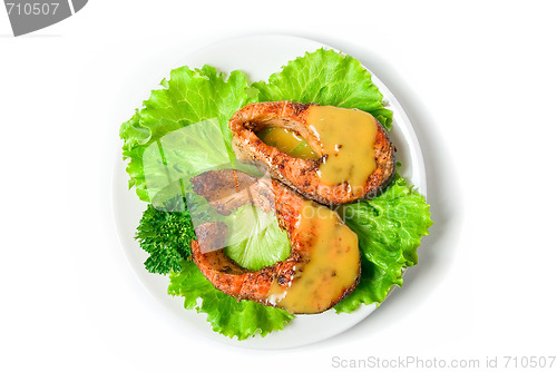 Image of red fish dish