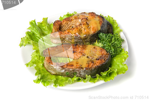 Image of Tasty hunchback salmon fish