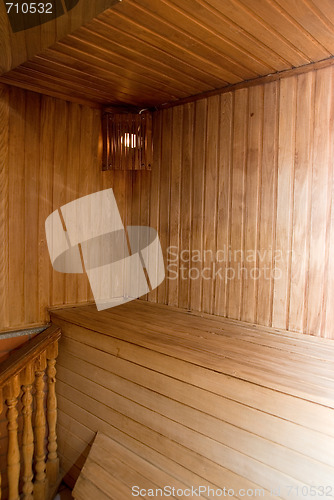 Image of wooden steam room sauna 