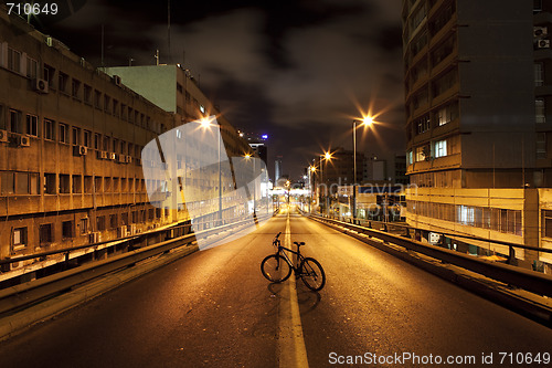 Image of  Bicycle on Dark Road