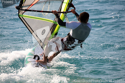 Image of surfing. Egypt, Dahab, Sinai Peninsula.