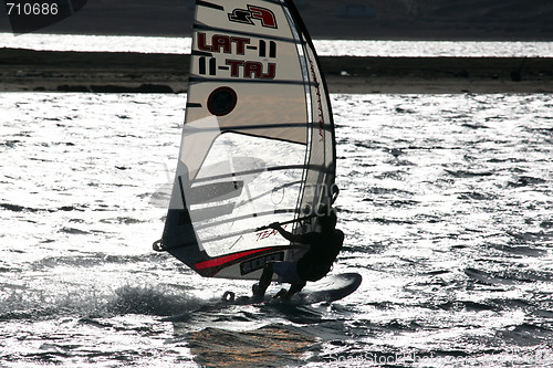 Image of surfing. Egypt, Dahab, Sinai Peninsula.