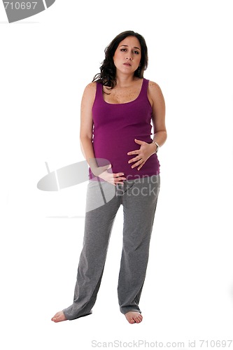 Image of Pregnant woman with belly pain