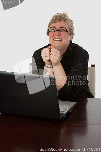 Image of Happy office worker