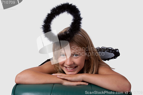 Image of Girl with black halo