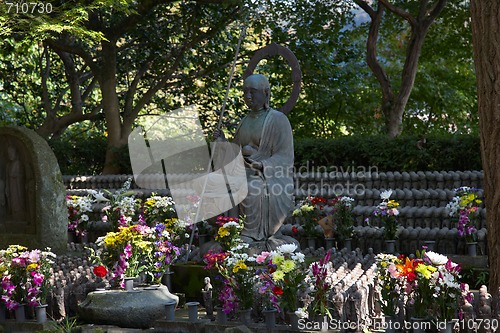 Image of Stone monks statues