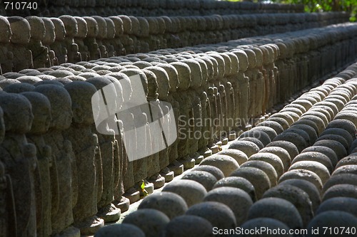 Image of Stone monks statues