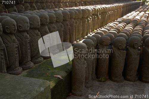 Image of Stone monks statues