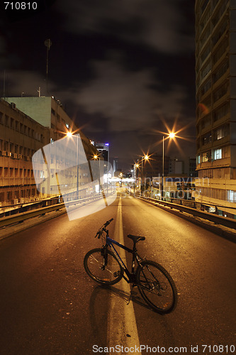 Image of  Bicycle on Dark Road