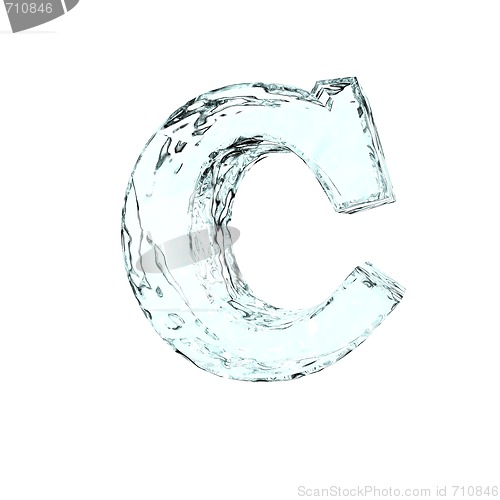 Image of frozen letter c