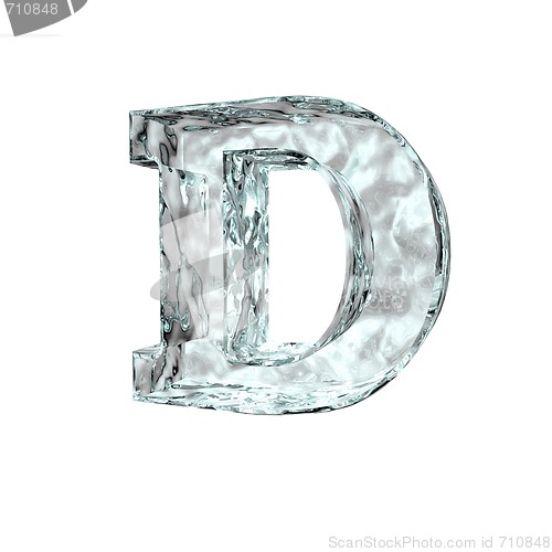 Image of frozen letter d