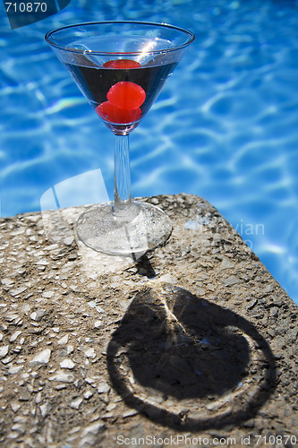 Image of Poolside Cocktail with Shadow