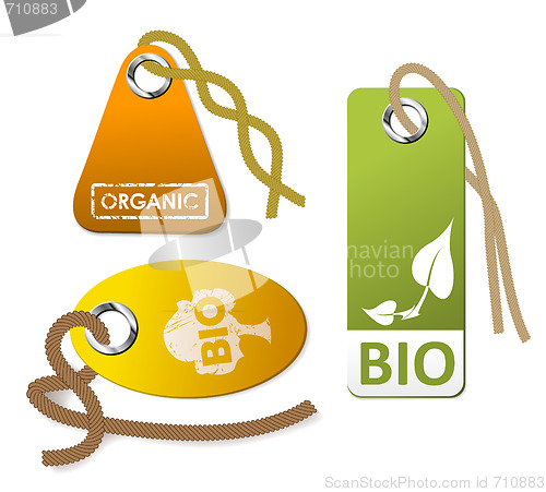 Image of Set of tags for organic