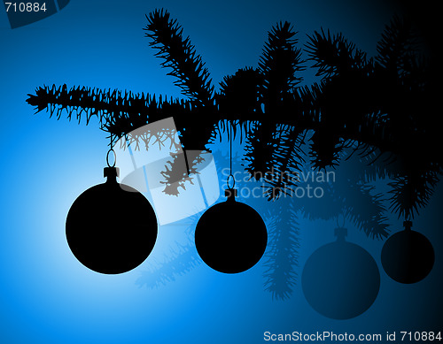 Image of silhouette of a christmas tree