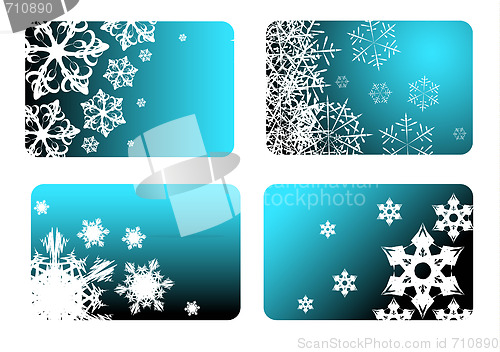 Image of Blue christmas cards 