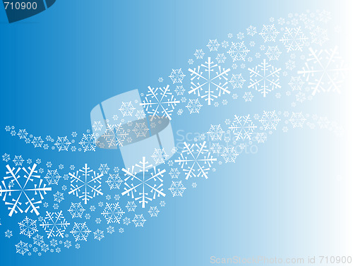 Image of Abstract curves from snowflakes 