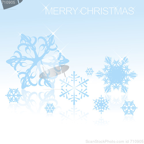 Image of Christmas background with snowflakes