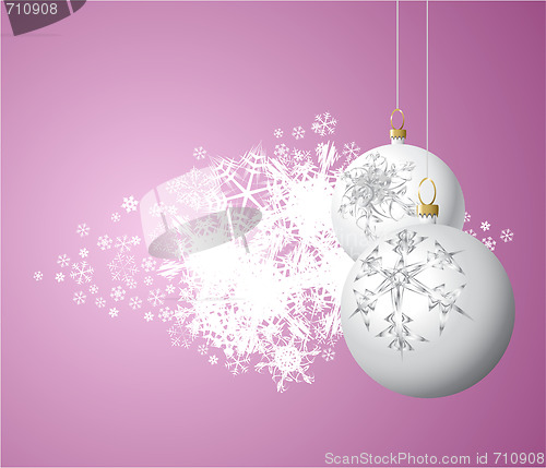 Image of White Christmas bulbs