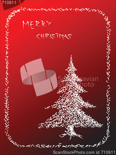 Image of Hand drawn christmas tree