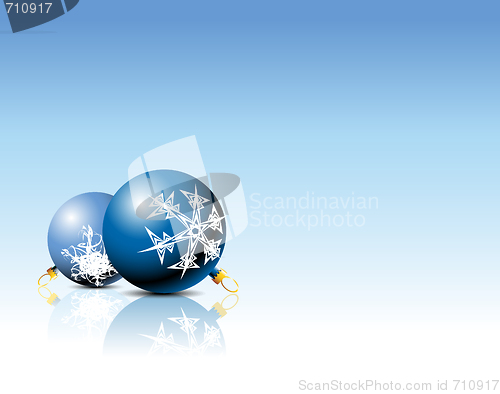 Image of Blue Christmas bulbs 