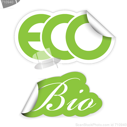 Image of Set of eco and bio labels 