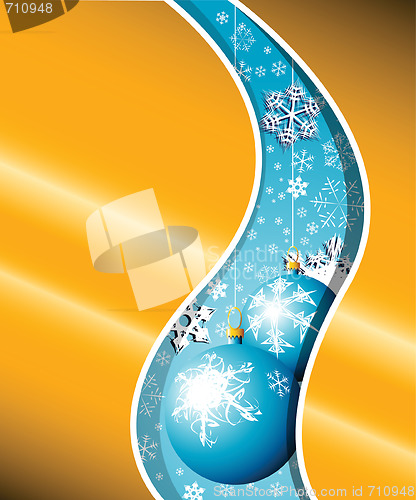 Image of Christmas card - snowflakes
