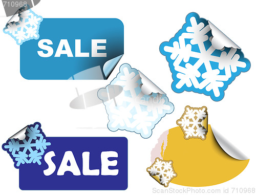 Image of Christmas winter sale labels