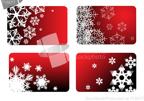 Image of Red christmas cards