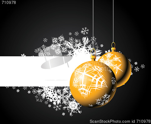 Image of Christmas bulbs with snowflakes 