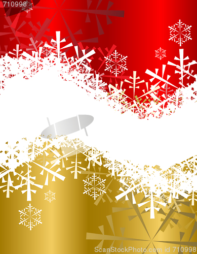 Image of Christmas background in red and golden color