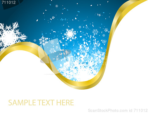 Image of Christmas background with snowflakes 