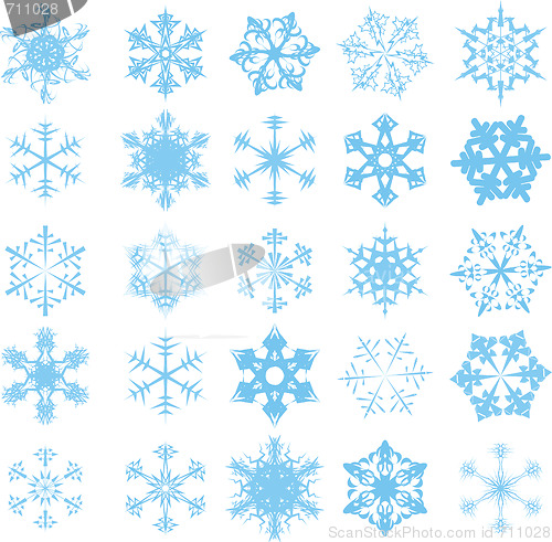 Image of Blue snowflakes