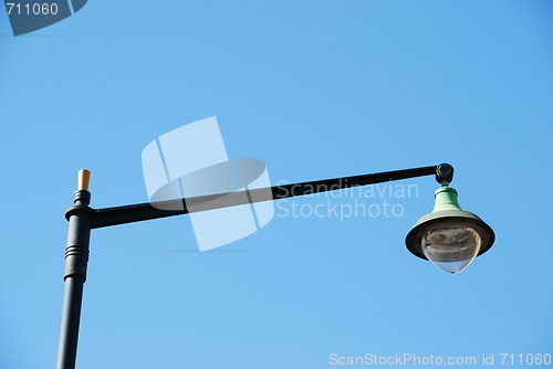 Image of Vintage lamp post (blue sky background)