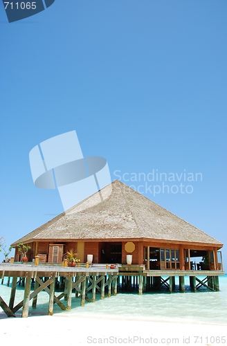 Image of Bungalow's architecute on a Maldivian Island