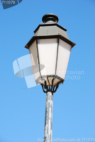 Image of Vintage lamp post (blue sky background)