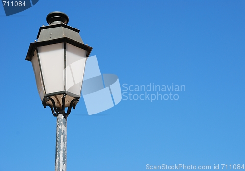 Image of Vintage lamp post (blue sky background)