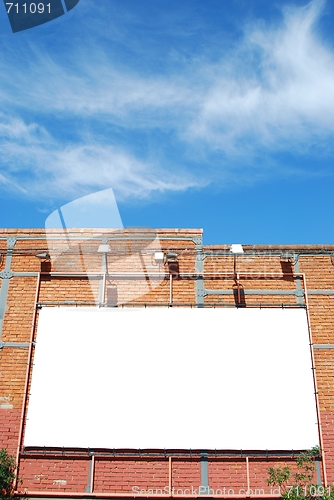 Image of Blank billboard on a brick building
