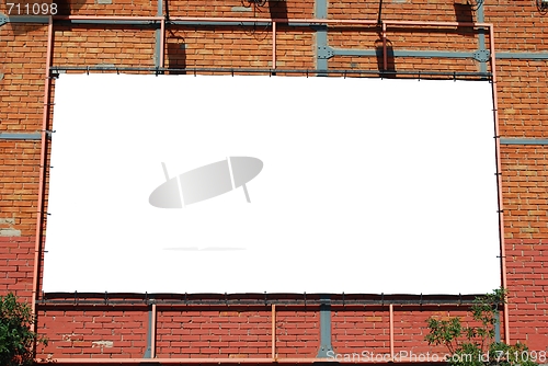 Image of Blank billboard on a brick building