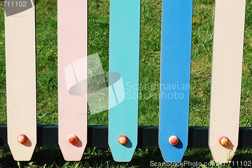 Image of Colored fence background