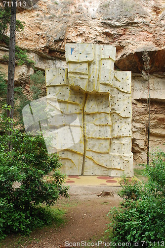 Image of Climbing wall on a park